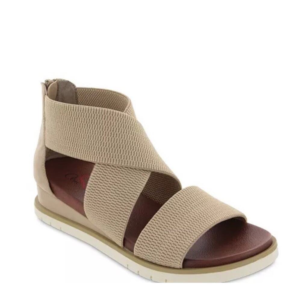 Mia‎ Amore Bianqa Wedge Sandals - Tan Beige Wore Once women's size 9